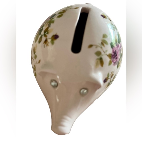 Hostess Pick 🔥 Small Vintage Hand Painted Floral Piggy Bank - Picture 3 of 7